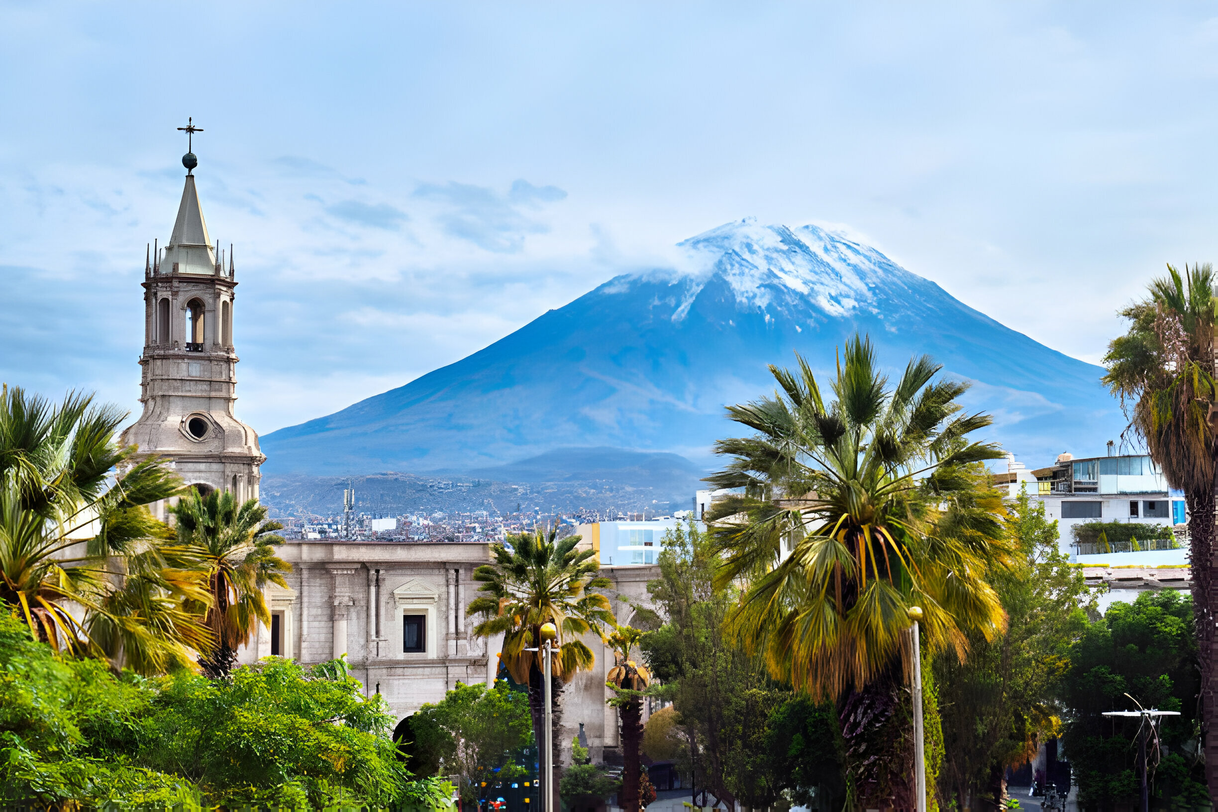 foto de fondo con el volcan misti tour en arequipa