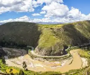 Foto de la curva del diablo en el río Apurimac.  