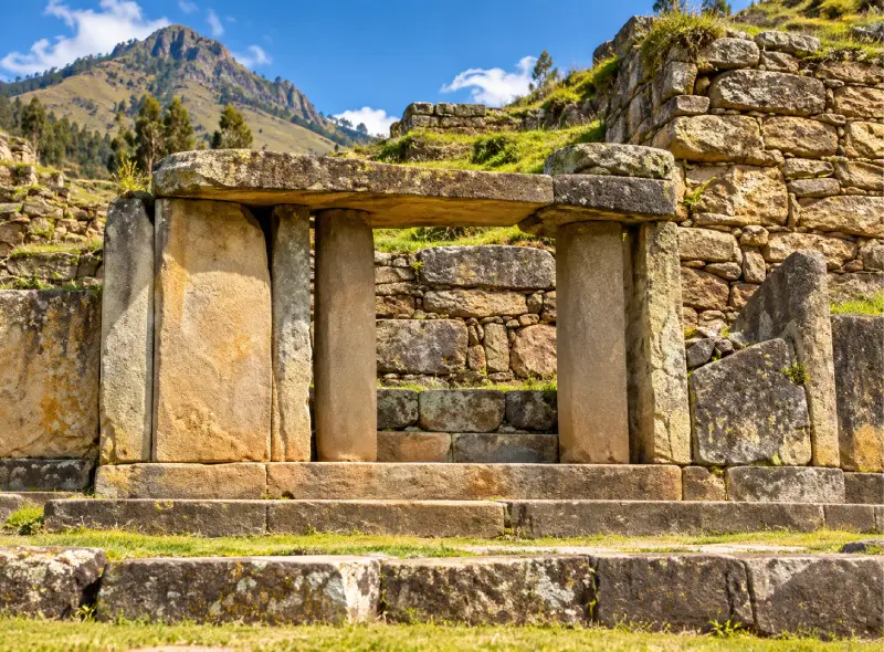 Estructura de piedra del complejo arqueológico Chavín de Huántar